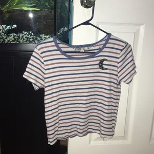 Purple and Navy Striped Moon Shirt